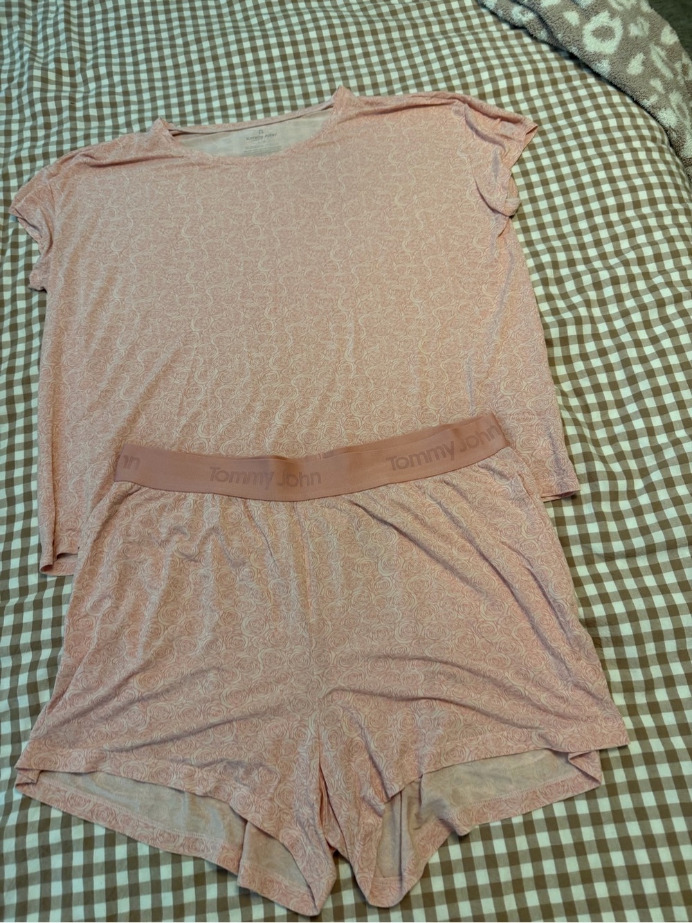 Tommy John Second Skin Dusty Pink Printed Short Pajama Set